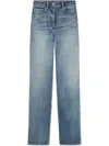 Versace Made In Japan Baggy Twisted Jeans In Blau