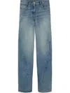 Versace Made In Japan Baggy Twisted Jeans In Blue