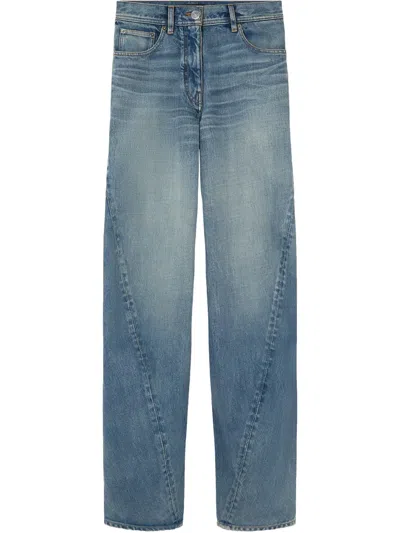 Versace Made In Japan Baggy Twisted Jeans In Bleu