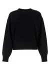 Versace Oversized Wool Blend Sweater With Embroidered Detail