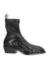 Versace Man Ankle Boots Black Size 13 Synthetisches Material In Black
