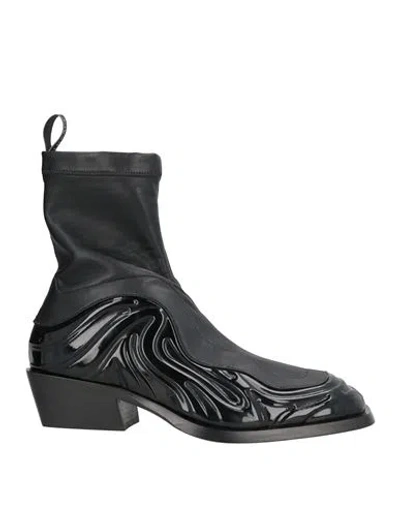 Versace Man Ankle Boots Black Size 13 Synthetisches Material