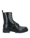 Versace Man Ankle Boots Black Size 9 Leather In Black