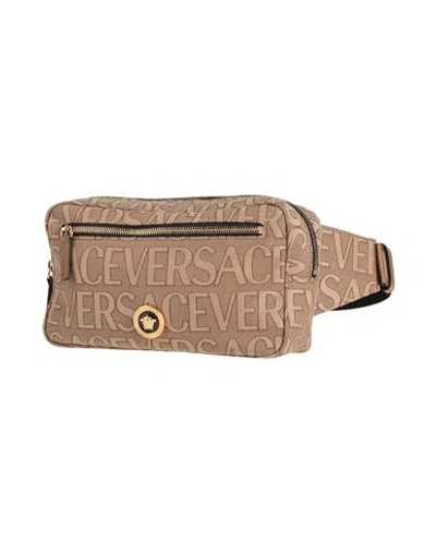 Versace Man Belt Bag Brown Size - Polyester, Cotton