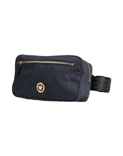 Versace Man Belt Bag Midnight Blue Size - Polyamide, Calfskin