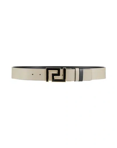 Versace Man Belt Beige Size 36 Leather