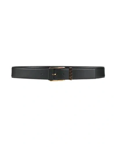 Versace Man Belt Black Size 34 Calfskin