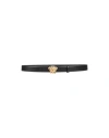 Versace Man Belt Black Size 42 Calfskin In Black