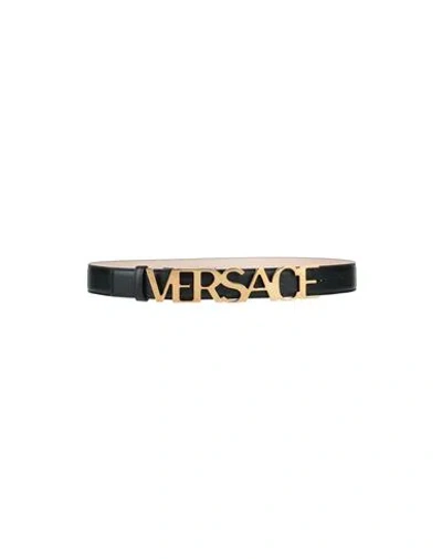 Versace Man Belt Black Size 34 Calfskin