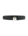 Versace Man Belt Black Size 38 Calfskin In Black