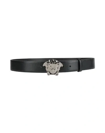 Versace Man Belt Black Size 38 Calfskin