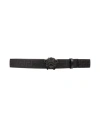 Versace Man Belt Black Size 38 Textile Fibers In Black