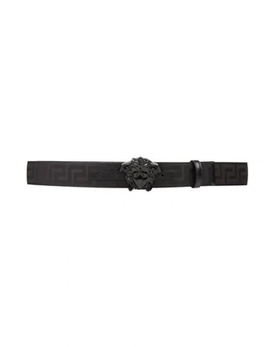 Versace Man Belt Black Size 38 Textile Fibers