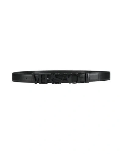 Versace Man Belt Black Size 39.5 Calfskin