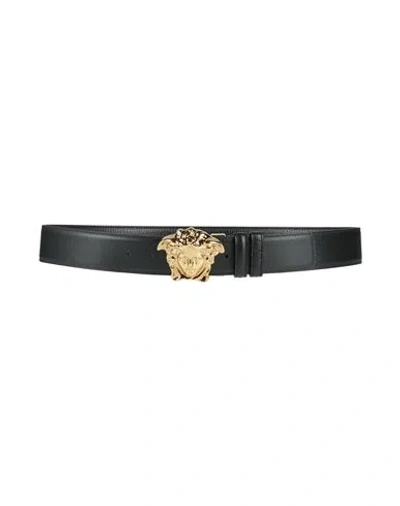 Versace Man Belt Black Size 39.5 Calfskin