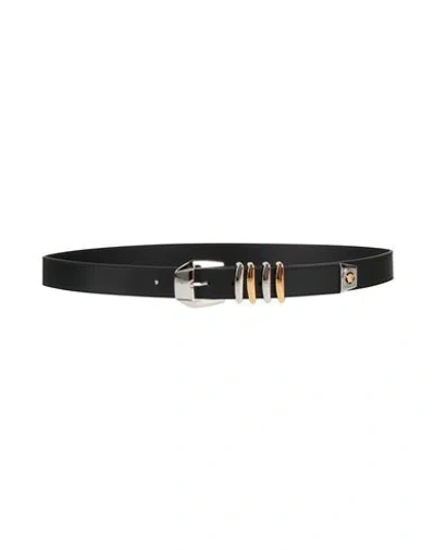 Versace Medusa-motif Leather Belt In Black