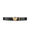 Versace Man Belt Black Size 39.5 Leather In Black