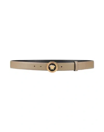 Versace Man Belt Khaki Size 38 Calfskin