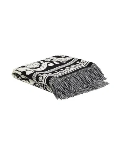 Versace Man Blanket Or Cover Black Size - Wool, Cashmere