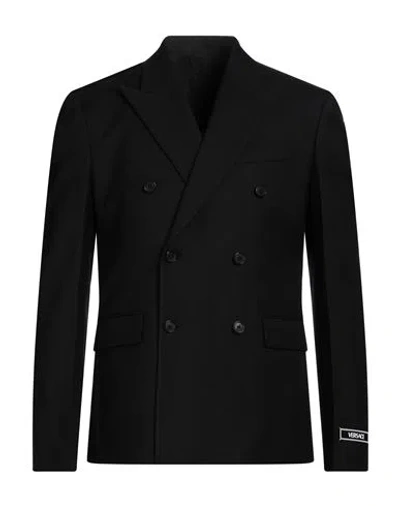 Versace Man Blazer Black Size 42 Virgin Wool