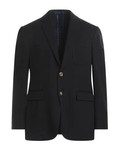 Versace Man Blazer Black Size 44 Lyocell, Elastane