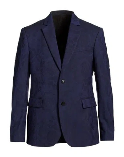 Versace Man Blazer Bright Blue Size 42 Virgin Wool