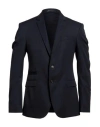 Versace Man Blazer Navy Blue Size 46 Virgin Wool In Navy Blue