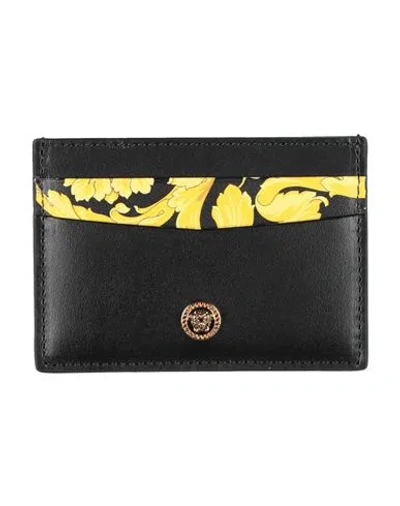 Versace Man Cardholder Black Size - Calfskin