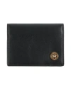 Versace Man Cardholder Black Size - Leather In Black