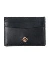 Versace Man Cardholder Black Size - Leather In Black