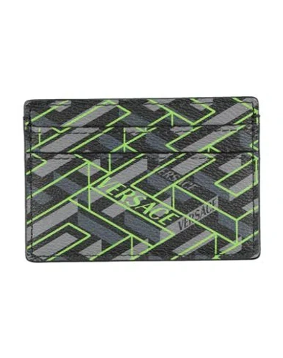 Versace Man Cardholder Black Size - Leather