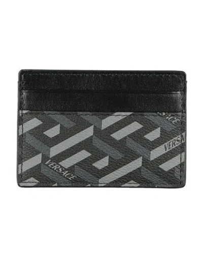 Versace Man Cardholder Black Size - Leather