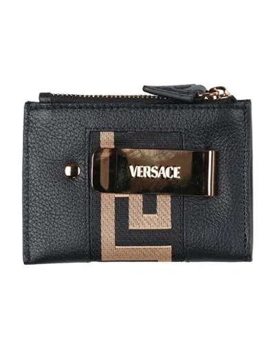 Versace Man Cardholder Black Size - Leather