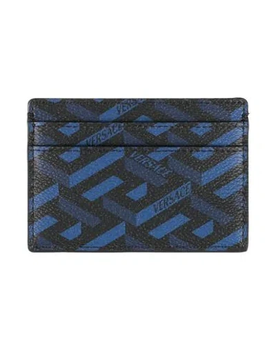 Versace Man Cardholder Blue Size - Leather