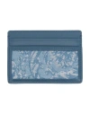 Versace Man Cardholder Slate Blue Size - Leather, Textile Fibers