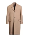 Versace Man Coat Camel Size 40 Virgin Wool, Cashmere In Pink