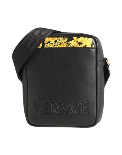 Versace Man Cross-body Bag Black Size - Calfskin
