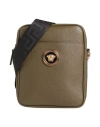 Versace Man Cross-body Bag Military Green Size - Calfskin