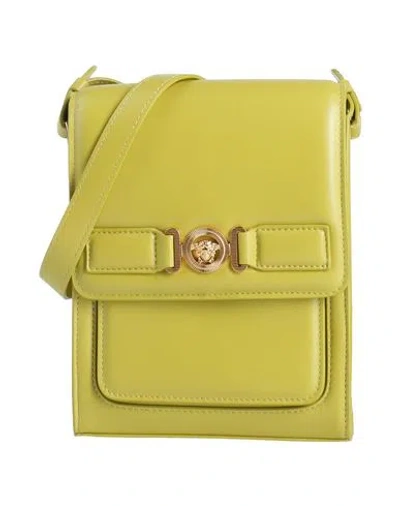 Versace Man Cross-body Bag Lime Green Size - Calfskin