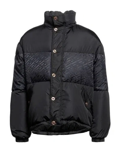 Versace Man Down Jacket Black Size 42 Polyamide