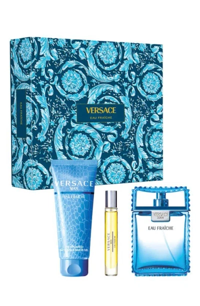 Versace Man Eau Fraîche Eau De Toilette Gift Set $163 Value In White