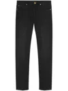 Versace Carpenter Logo-patch Straight-leg Trousers In Faded Washed Black