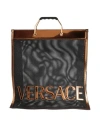 Versace Man Handbag Black Size - Polyester In Black