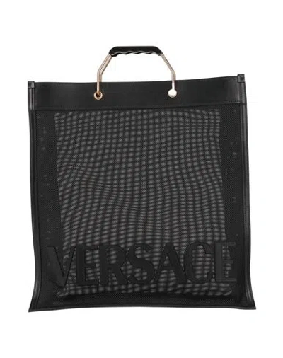 Versace Man Handbag Black Size - Polyester, Calfskin