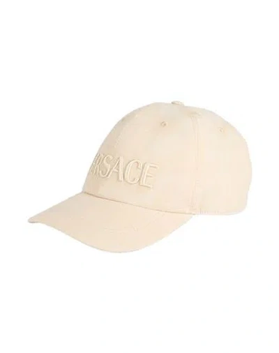 Versace Man Hat Beige Size 7 ⅛ Cotton, Polyester
