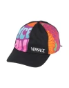 Versace Man Hat Black Size 7 ⅜ Cotton In Pattern