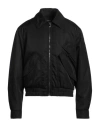 Versace Man Black Nylon Bomber Jacket In Black