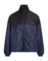 Versace Man Jacket Black Size 46 Polyester, Polyamide In Blue