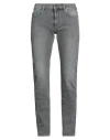 Versace Man Jeans Grey Size 33 Cotton, Elastane In Gray