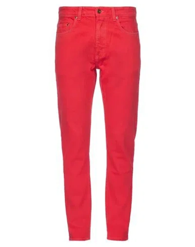 Versace Man Jeans Red Size 31 Cotton